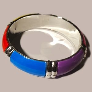 Multicolored Bracelet silver blue red purple pink green yellow pink